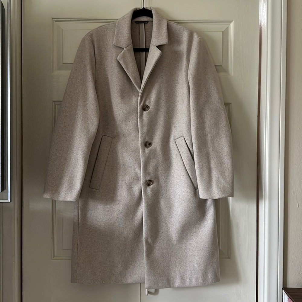 H&M Wool-blend Coat Light Gray